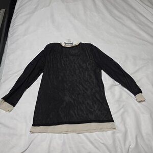 Nine & Company Sheer Long Sleeve Top – Size M